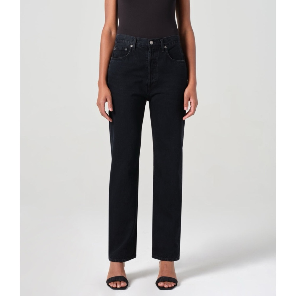 Agolde Women's Black Straight Leg Jeans